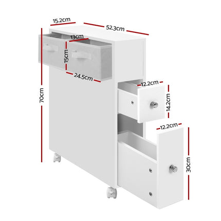 Artiss Bathroom Cabinet Storage Toilet Organiser.