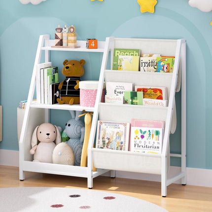 Keezi 3-Tier Kids Bookshelf Bookcase Children Toy Storage Organizer Rack Display Shelf.