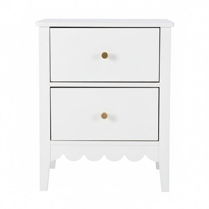 Artiss Bedside Table 2 Drawers Bedroom Storage Nightstand White.