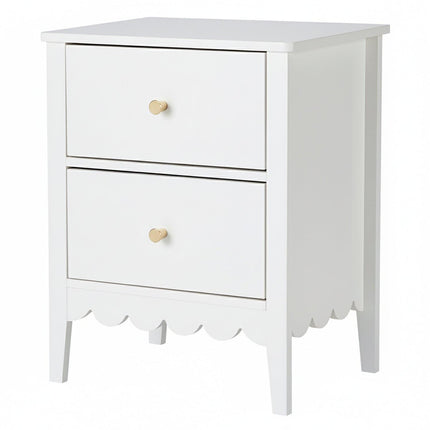 Artiss Bedside Table 2 Drawers Bedroom Storage Nightstand White.