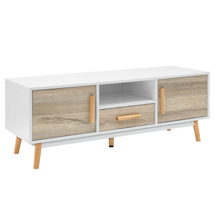 Artiss TV Cabinet Entertainment Unit 120cm Wood White Gino.