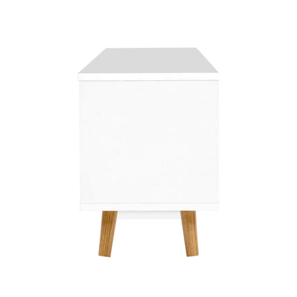 Artiss TV Cabinet Entertainment Unit 120cm Wood White Gino.