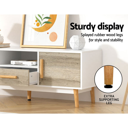 Artiss TV Cabinet Entertainment Unit 120cm Wood White Gino.