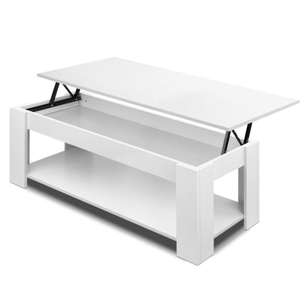 Artiss Coffee Table Lift-top Coffee Table White.
