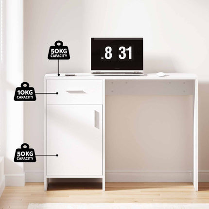 Artiss Computer Desk Drawer Cabinet White 100CM.