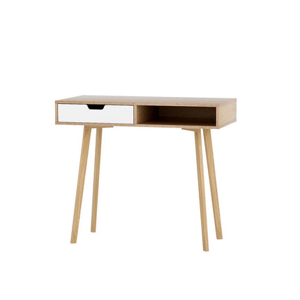 Artiss Computer Desk Drawer Cabinet Shelf Oak 90CM.