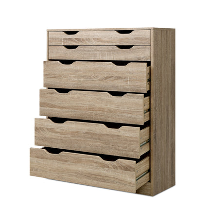 Artiss 6 Chest of Drawers - MYLA Oak.