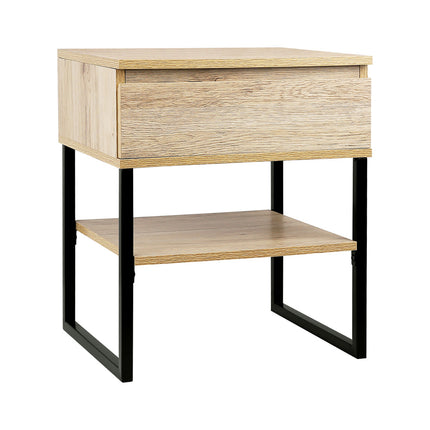 Artiss Bedside Table 2 Drawers - ANDERS White.