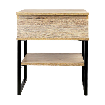 Artiss Bedside Table 2 Drawers - ANDERS White.