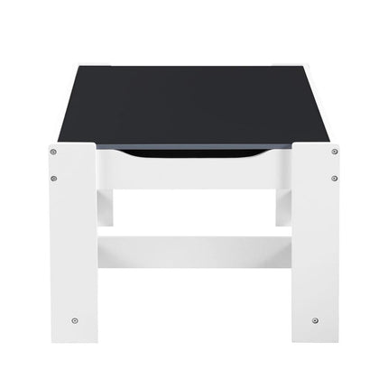 Keezi Kids Table and Chairs Set Play Activity Toys Storage Chalkboard Desk Grey.