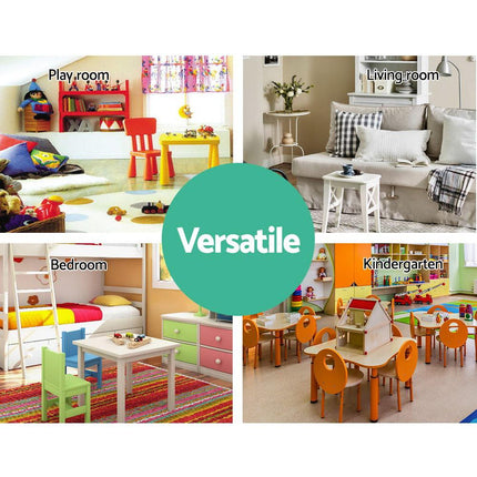Keezi 4 Tiers Kids Bookshelf Magazine Shelf Children Bookcase Rack Organiser.