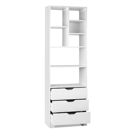 Artiss Bookshelf with Drawers - NANA White.