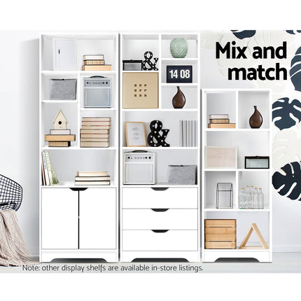 Artiss Bookshelf with Drawers - NANA White.