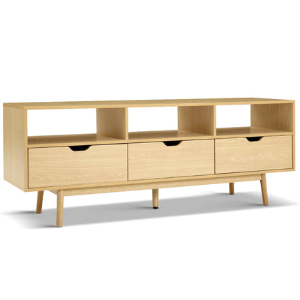 Artiss Computer Desk Drawer Cabinet Shelf Oak 90CM.