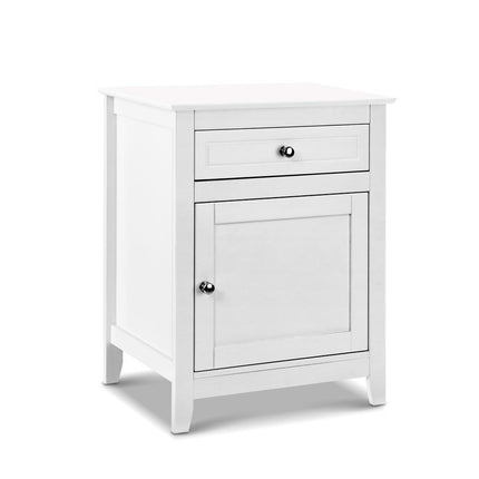 Artiss Bedside Tables Side Table Drawers Nightstand White.