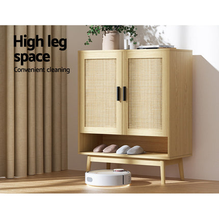 Artiss Shoe Rack Cabinet Rattan 5-tier 20 Pairs Dani.