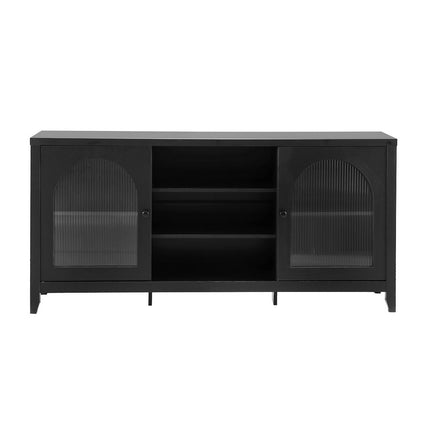 Artiss Buffet Sideboard Shelves Double Doors - Black.