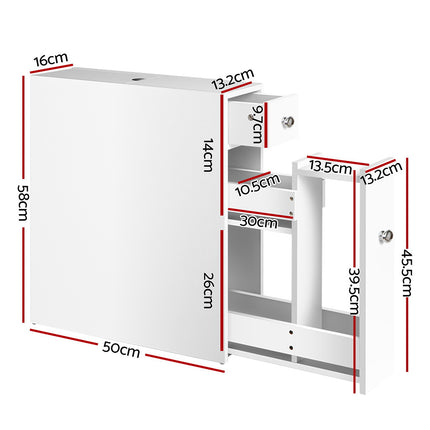 Artiss Bathroom Storage Cabinet Tissue Holder.