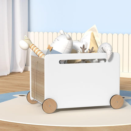 Keezi Kids Toy Box Container Children Chest Storage Clothes Organiser Wheels.