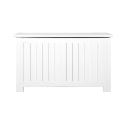 Keezi Kids Toy Box Chest Storage Blanket Children Clothes Room Organiser White.