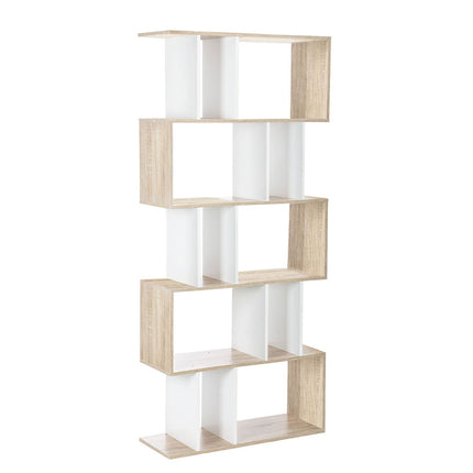 Artiss Bookshelf 5 Tiers - RITA White and Oak.
