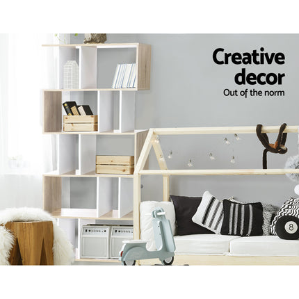 Artiss Bookshelf 5 Tiers - RITA White and Oak.