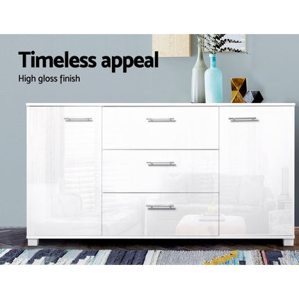 Artiss Buffet Sideboard High Gloss - White.
