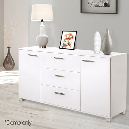 Artiss Buffet Sideboard High Gloss - White.