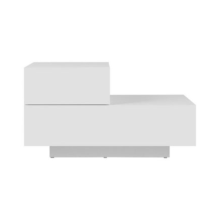 Artiss Bedside Tables LED 2 Drawers - REMI White.
