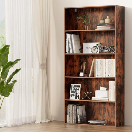 Artiss Bookshelf 5 Tiers Walnut.