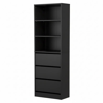 Artiss 3 Chest of Drawers Tallboy Cabinet Black.