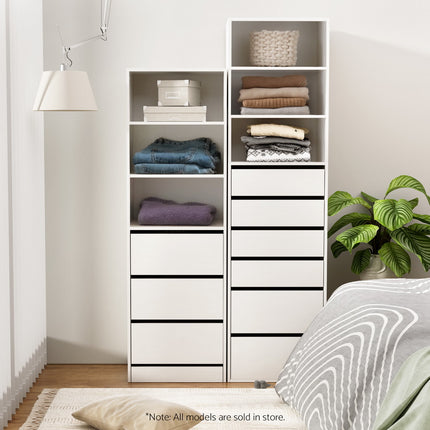 Artiss 3 Chest of Drawers Tallboy Cabinet White.