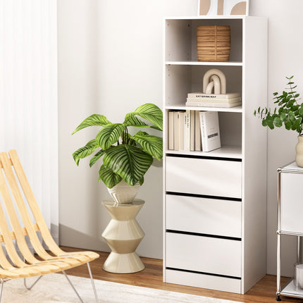 Artiss 3 Chest of Drawers Tallboy Cabinet White.