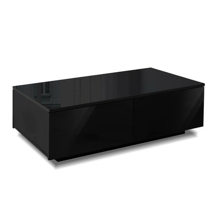 Artiss Coffee Table 4 Drawers Black Trevi.