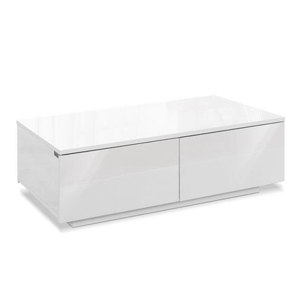 Artiss Coffee Table 4 Drawers White Trevi.