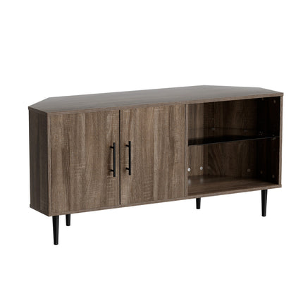 Artiss Corner Entertainment Unit Stand TV Cabinet Open Storage Shelf 120CM.