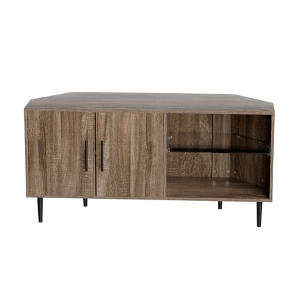 Artiss Corner Entertainment Unit Stand TV Cabinet Open Storage Shelf 120CM.