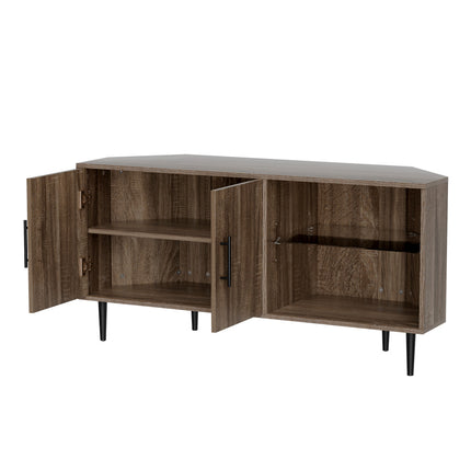 Artiss Corner Entertainment Unit Stand TV Cabinet Open Storage Shelf 120CM.