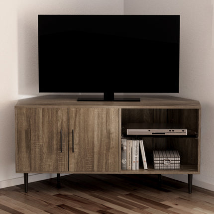 Artiss Corner Entertainment Unit Stand TV Cabinet Open Storage Shelf 120CM.