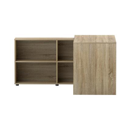 Artiss Computer Desk Bookshelf Oak 130CM.