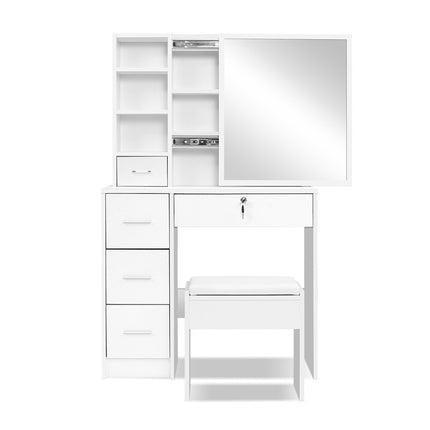 Artiss Dressing Table Stool Set Sliding Mirror White Diane.