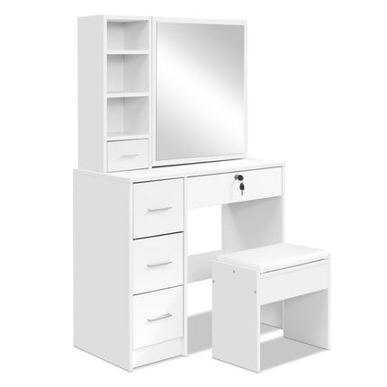Artiss Dressing Table Stool Set Sliding Mirror White Diane.