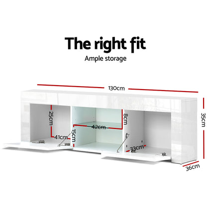 Artiss Entertainment Unit TV Cabinet 130cm White Ivan.