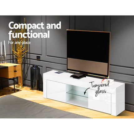 Artiss Entertainment Unit TV Cabinet 130cm White Ivan.