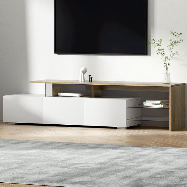Artiss TV Cabinet Entertainment Unit 180cm Wood White James.
