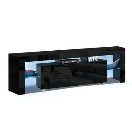 Artiss Entertainment Unit TV Cabinet LED 160cm Black Elo.