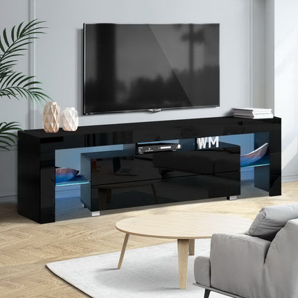 Artiss Entertainment Unit TV Cabinet LED 160cm Black Elo.