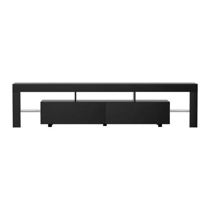 Artiss TV Cabinet Entertainment Unit Stand RGB LED Gloss Furniture 200cm Black.