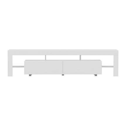 Artiss TV Cabinet Entertainment Unit Stand RGB LED Gloss Furniture 200cm White.