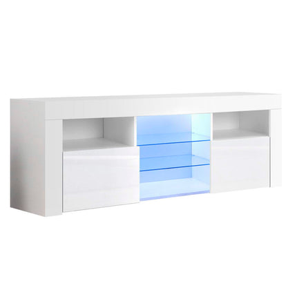 Artiss Entertainment Unit TV Cabinet LED 145cm White Angus.